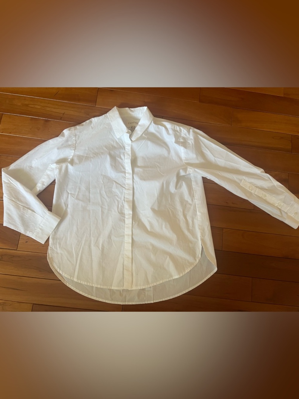 Cotélac acote Oversized long-sleeved shirt white organic cotton 1 quiet luxury - Picture 2 of 8